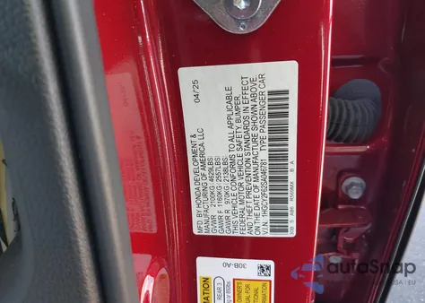 2025 Honda Accord Hybrid Ex-L из США, поврежденный, VIN 1HGCY2F62SA046781